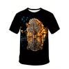 Men's Leopard Print T-shirt Sports Short Sleeved Crew Neck T-shirt for Summer Outdoor Fitness Workout Men's Clothing