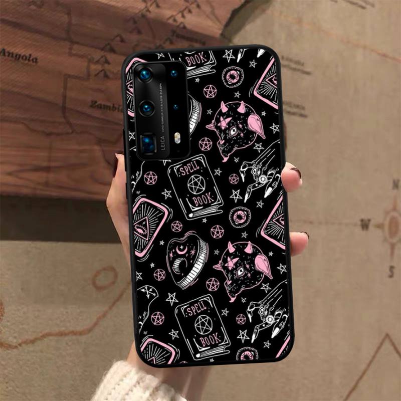 Witches Moon Tarot Witch Ouija Phone Case for Huawei P50 P40 E P30 P20 Pro P10 Lite P Smart Y6 Nova3E Honor10 Cover