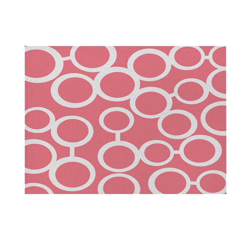 40X30cm Modern Geometric Simple Dining Tables Mat Heat Resistant Linen Placemat For Table Drink Cup Coaster Kitchen Accessories