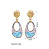 Atoztide Nouvelle Boucle d'Oreille Cœur Imprimé Léopard Vintage pour Femmes Acier Inoxydable Boucles d'Oreilles Statement Pierre Brillante Cadeau de Bijoux de Noël
