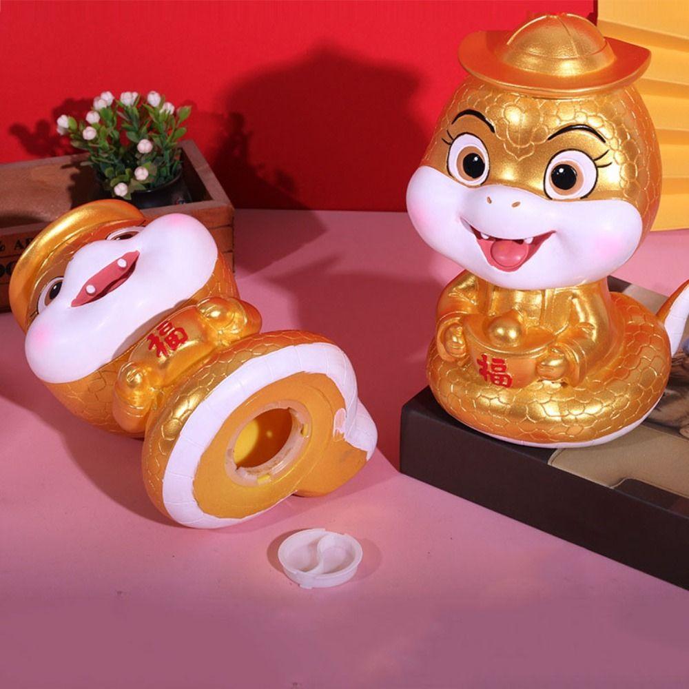 Savings Tank Zodiacs Snake Piggy Bank Money Saver Snake Coin Storage Box  New Year Gift