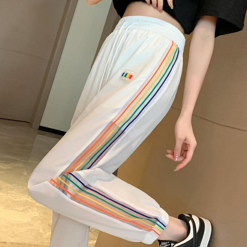 

Summer New Casual Loose Leggings Summer Thin Harlan Pants 2XL чорний