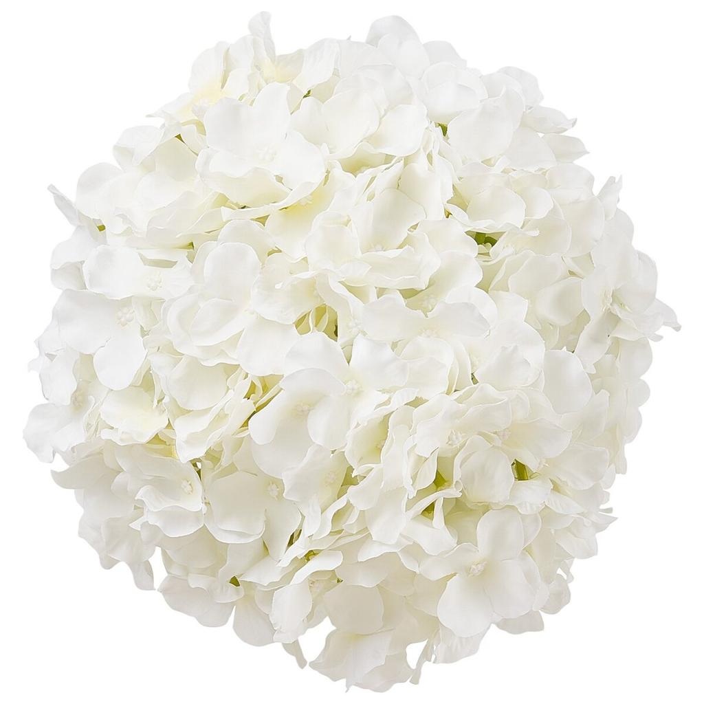 65 Pcs Artificial Silk Hydrangea Flowers 9.8 In Bouquet Arrangement White