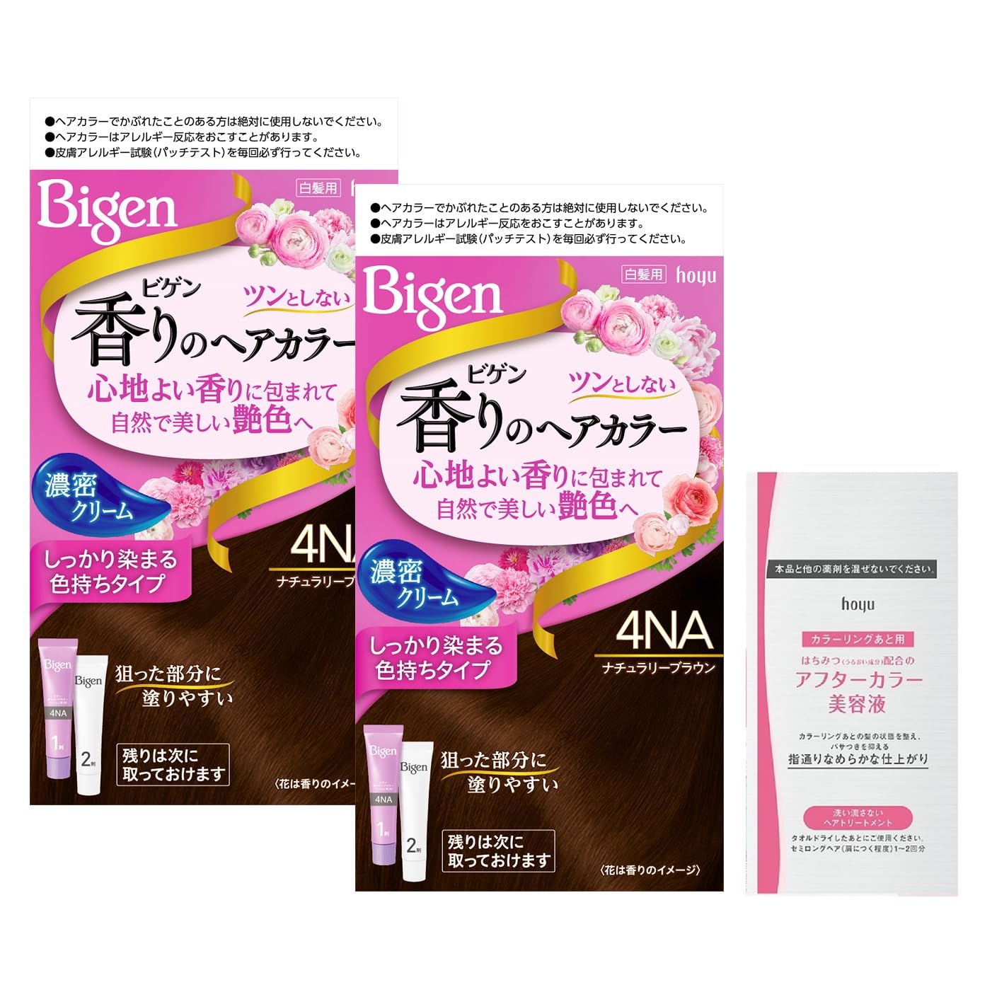 

Hoyu Bigen Fragrance Hair Color Cream 4NA 1st Agent 40g 2nd Agent 40g x 2 Bonus (Naturally Brown) - + + [Quasi-drug]