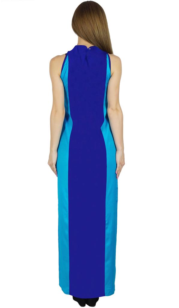 Bimba Women Long Rayon Summer Maxi Dress Resort Wear Sleeveless Gown Dresses