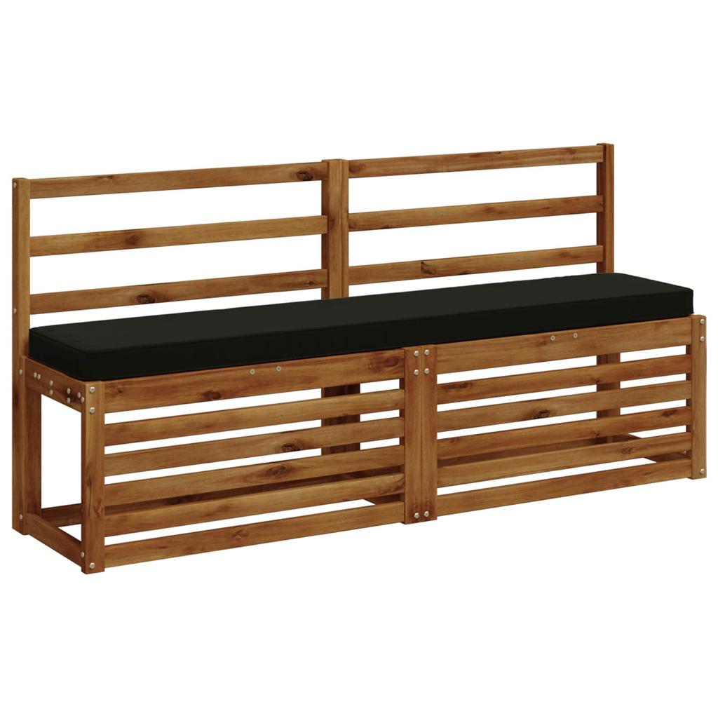 2 piece Bench Cushions VUGHT 2 pcs 100percent Polyester Black