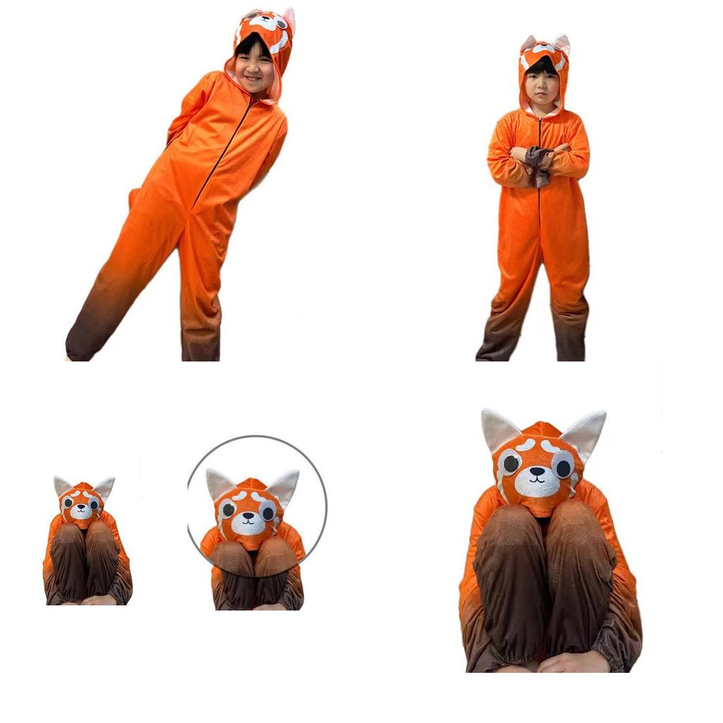 Hoge kwaliteit Turning Red Kinder Panda Kostuum Voor Mei Fans