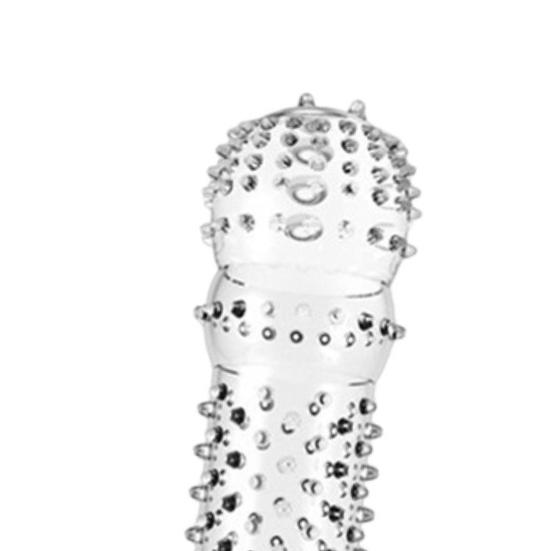 Faux Crystal Penis Sleeve Men Penis Touch-Real Cover Cock Enlargement Dick Extender Forbedret intimitet Sexprodukt