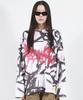 Deumakeu Street Graffiti Logo Text Oversized T-Shirt - Black