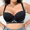 European and American Style Seamless Memory Wire Plus Size Bra Thin Adjustable Push-up Bra