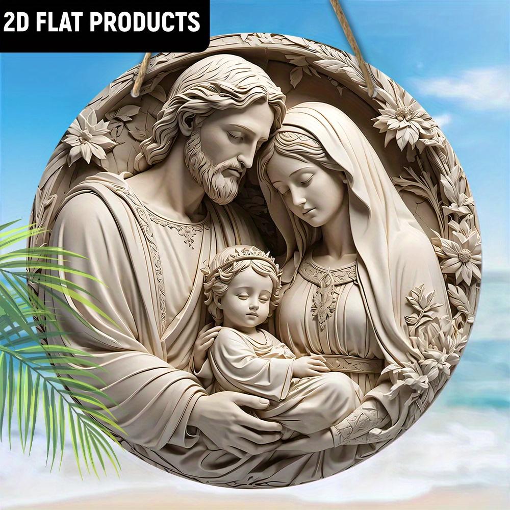 

Деревянный декоративный знак с изображением сцен - Рождение Иисуса и Святое семейство, Иисус, Мария, Иосиф, дизайн для двери, стены, дома, комнаты, фермы, улицы, магазина