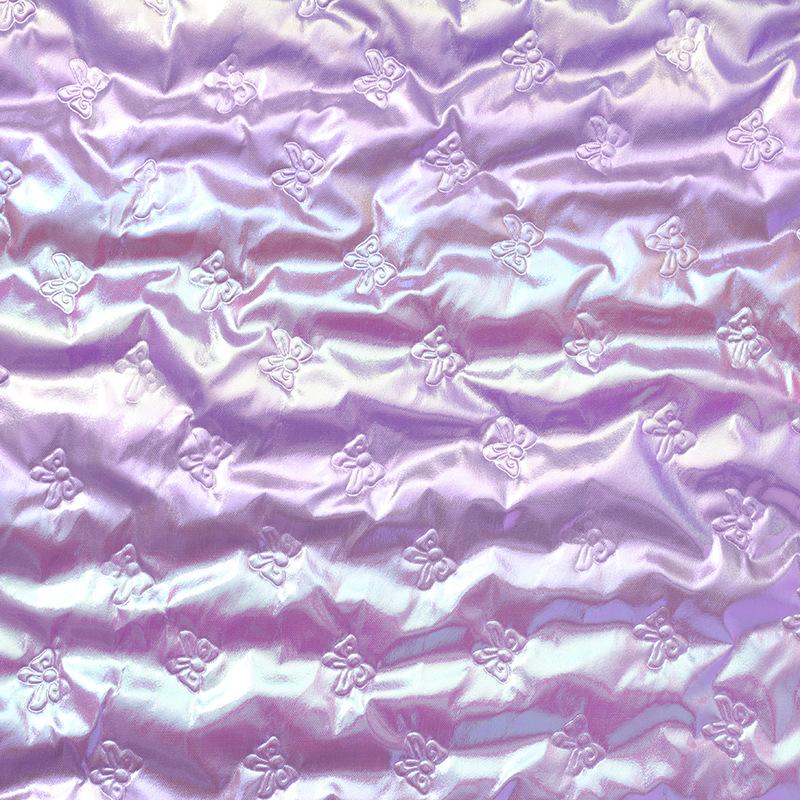 20/50/100cm*140cm 2mm PU Leather Quilting Fabric Ultrasonic Butterfly Embossing Cotton Lining Fabric for DIY Sewing Luggage Bags