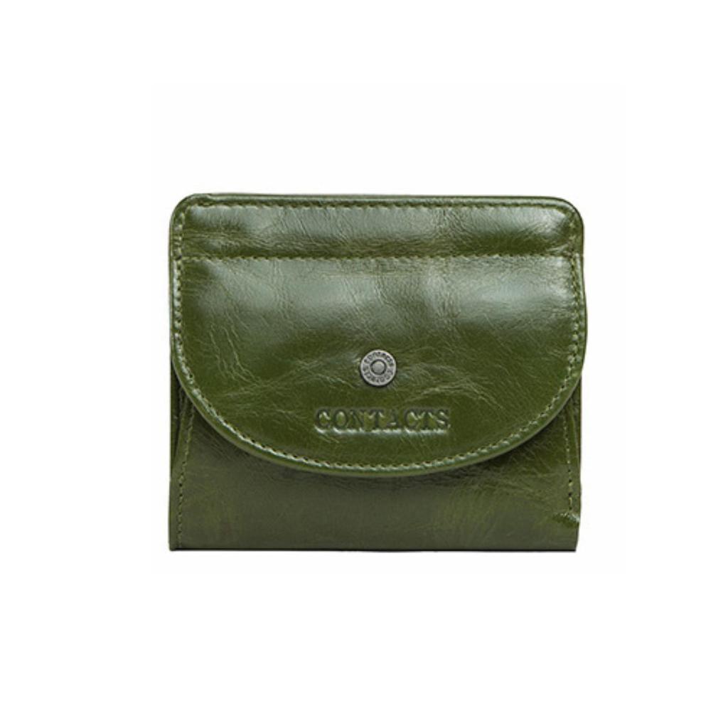 CONTACT'S Echtes Leder Frauen Brieftasche Mini Geldbörse Weibliche Portfel Karte Halter Frauen Geldbörsen