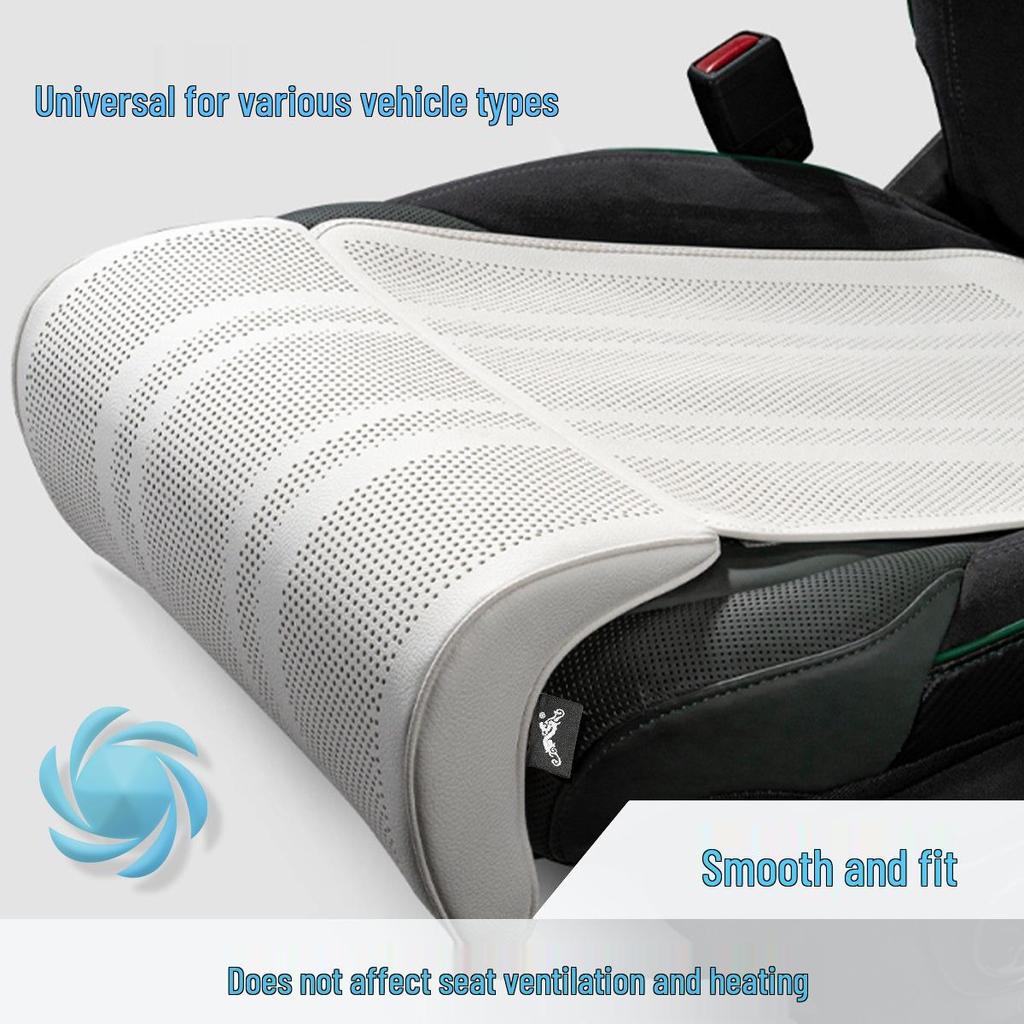 Premium Nappa Leather Car Seat Leg Rest Extension Cushion - Breathable Driver & Passenger Support