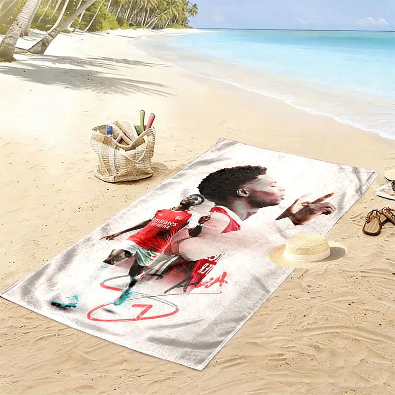 Bukayo Saka Hero Beach Towel, Large Soft Quick Dry Towel for Beach Camping Swimming