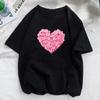 Sommermode Lockerer Print Rundhals Reine Baumwolle Damen Kurzarmshirt T-Shirts Damen