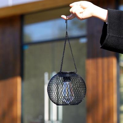 1 Piece Waterproof Decorative Hanging Lights Outdoor Solar Iron Lantern Led Solar Light For Tree Garden Yard Patio Pathway