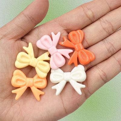 25 Pezzi Acrilico 22,5*29mm Materiale Fatto a Mano Accessori per Gioielli Perline Fiocco Papillon Color Gelatina Materiale Accessorio per Creazione Ornamento per Forcina