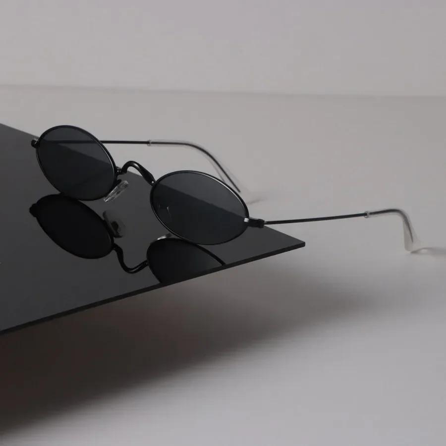 

Small Oval Sunglasses Women Men Vintage Fashion Female Male Mirror Clear Designer Eyewear Sexy Brand Black Sun Glasses Other
