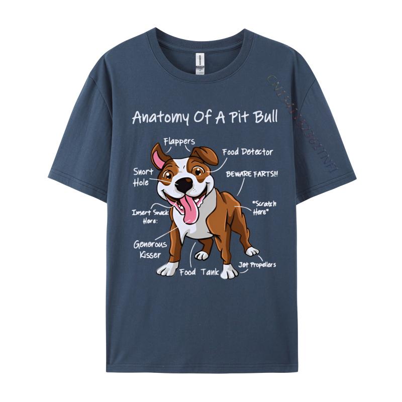 Anatomy Of A Pitbull Vintage Tshirt Black Cosie T Shirts for Men Cotton Tops Shirts Hip Hop Prevalent 3d Printed T Shirts