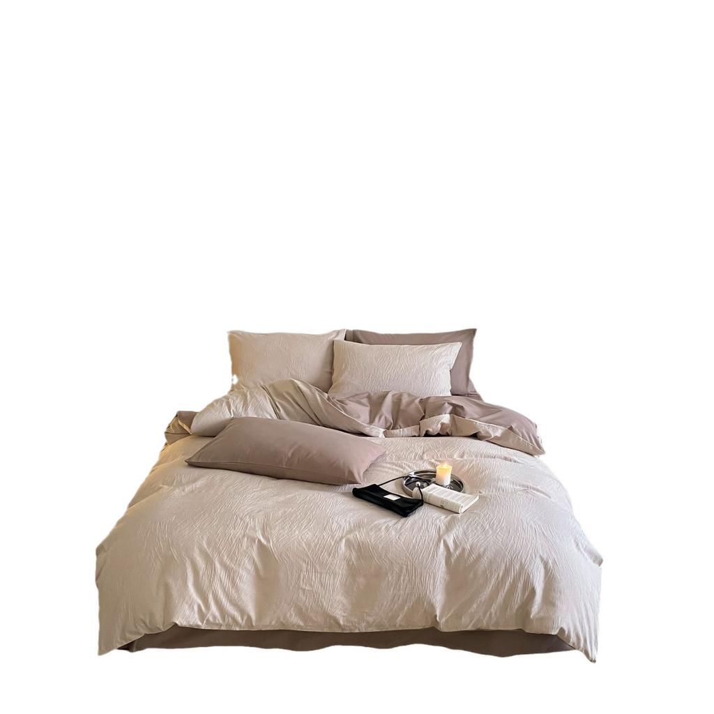 100 High-Grade Pure Cotton Four-Piece Set, Class A Maternal And Infant Grade Cotton Jacquard Quilt Set, Light Luxury Bedding Set