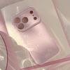 Cute White Bow Candy Color Soft Heart Relief Side Phone Case For iPhone 17 16 15 14 13 12 11 Pro Max 14 Plus Shockproof Cover