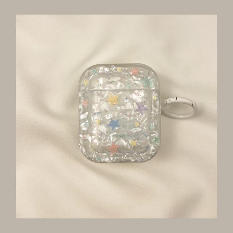 

Чехол для Airpod3 для Apple Pro Чехол для наушников Второе поколение Беспроводной Bluetooth Третье поколение Aipods2 Поколение Airpodpro Четвертое поколение 5 AirPods Pro [Shell grain Color stars] send Hook