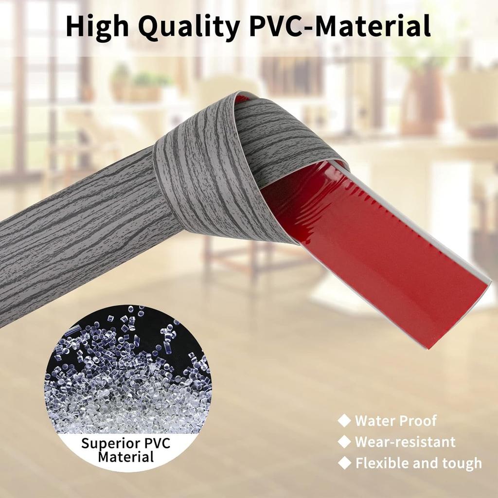 1Pc Self - Adhesive Floor Edge Strip - Threshold Gap Transition & Seam Crimp Strip, for Mounting & Separation