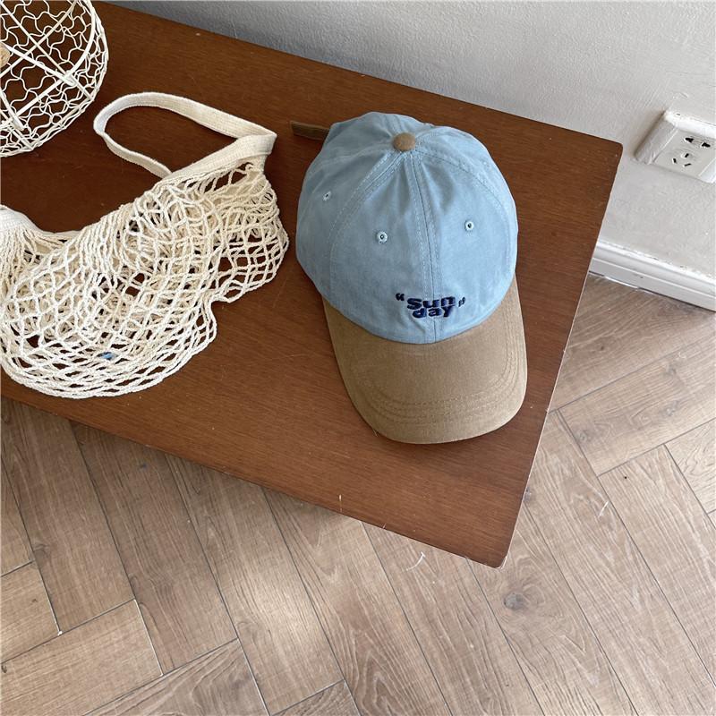 Nischen-Kontrastfarben-Design-Kappe Persönlichkeit Modisch Outdoor Retro Sportmütze Weiche Kappe Baseballkappe Herren und Damen