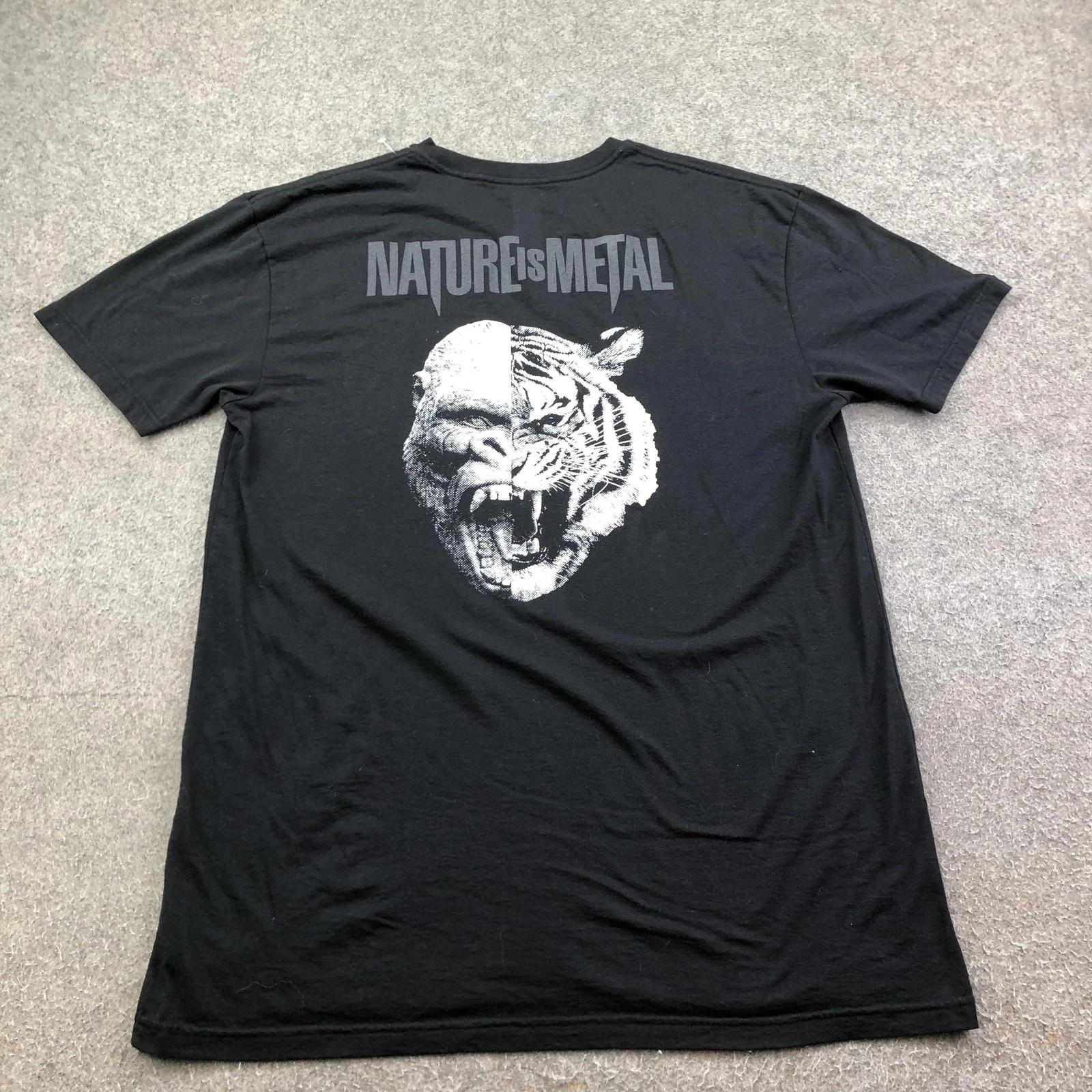 

Origin Nature Is Metal Shirt Mens XL Black Animal Graphic Tee USA Back L
