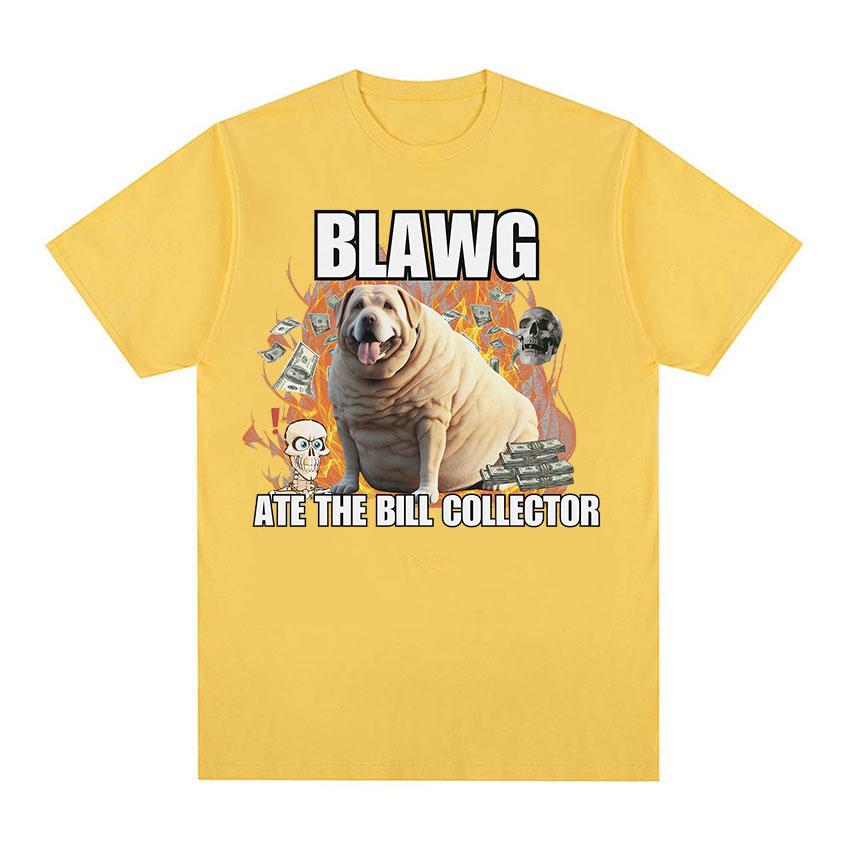 

Забавная футболка Bill Collector Dog Meme, мужская модная футболка с круглым вырезом, повседневные футболки с короткими рукавами, топы унисекс, футболка большого размера из 100% хлопка