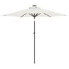 Vidaxl Parasol Ogrodowy Na Stalowym Słupku, Biały, 225X225X212 Cm
