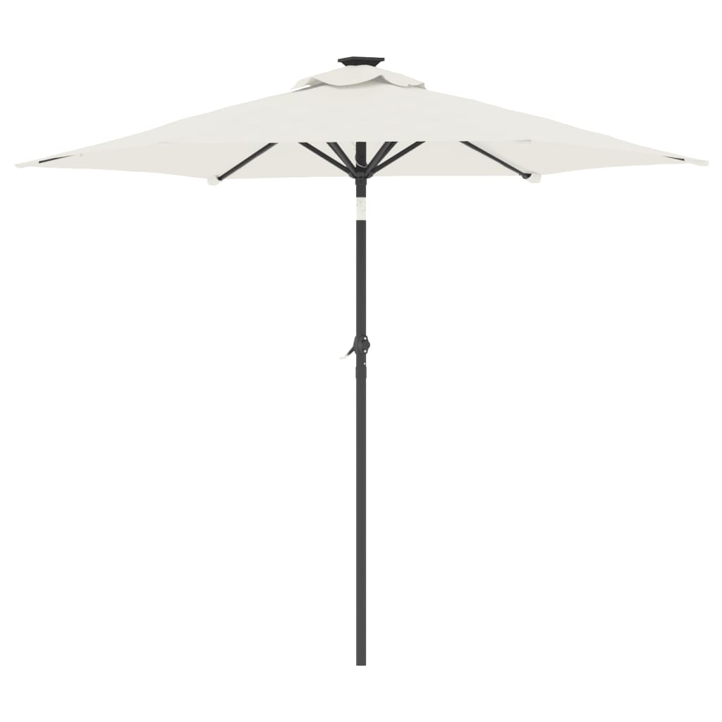 Vidaxl Parasol Ogrodowy Na Stalowym Słupku, Biały, 225X225X212 Cm