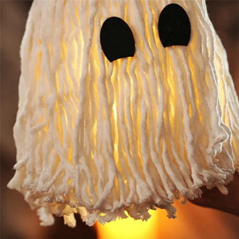 A03F-Halloween Night Decoration Set Includes Ghost Lamp Desktop Atmosphere Ornaments Scene Layout Day Of The Dead Decor