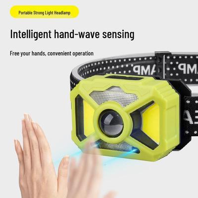 Grenzüberschreitende intelligente Hand-Wellen-Sensor-Scheinwerfer: Hohe Helligkeit, Lange Akkulaufzeit für Nachtfischen, Laufen, Radfahren und Outdoor-Abenteuer