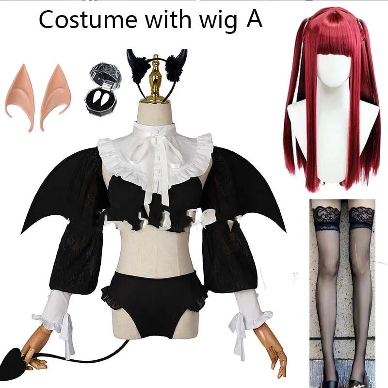 

Аніме MARIN KITAGAWA LIZ-KYUN Cosplay Costume Sexy Lingerie Set Headwear Wings Wig Stockings for Halloween S