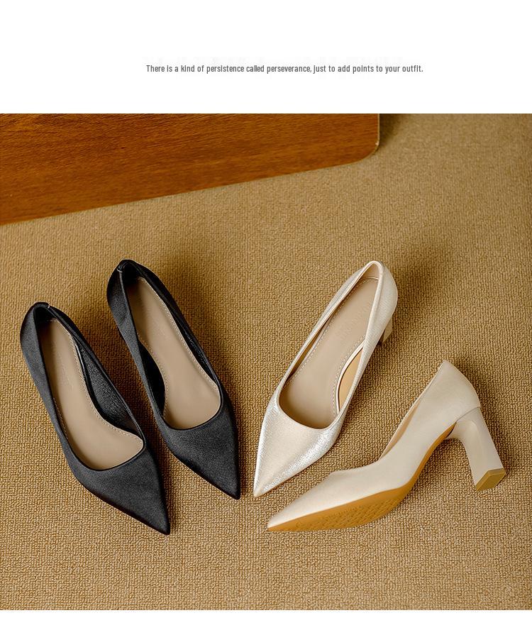 Korean Style High-End Versatile High Heels - Spring/Autumn 2025