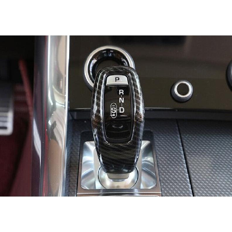 For Range Rover Evoque -23 Carbon Fiber Console Gear Shift Knob Cover Trim