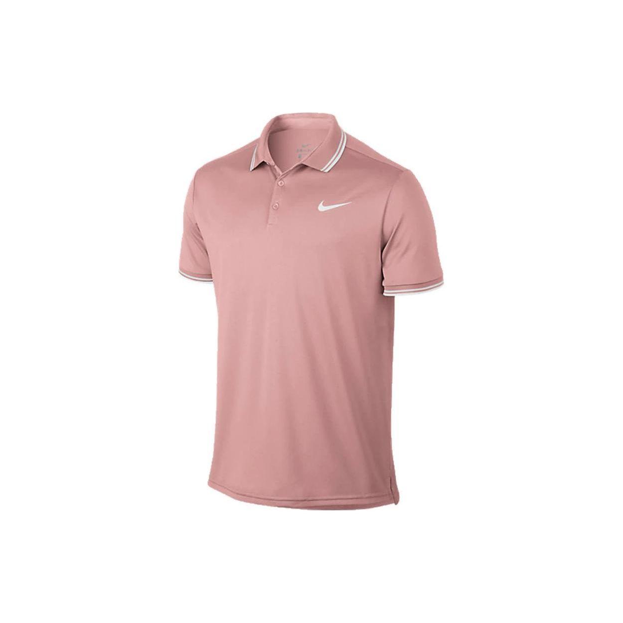 

Nike Полосатая быстросохнущая спортивная рубашка-поло для мужчин, розовая 830848-658 M