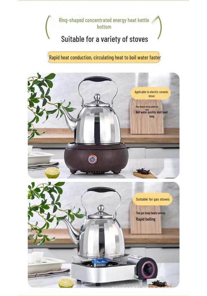 Large Capacity Stainless Steel Teapot with Handle and Filter for Hotel and Restaurant Use