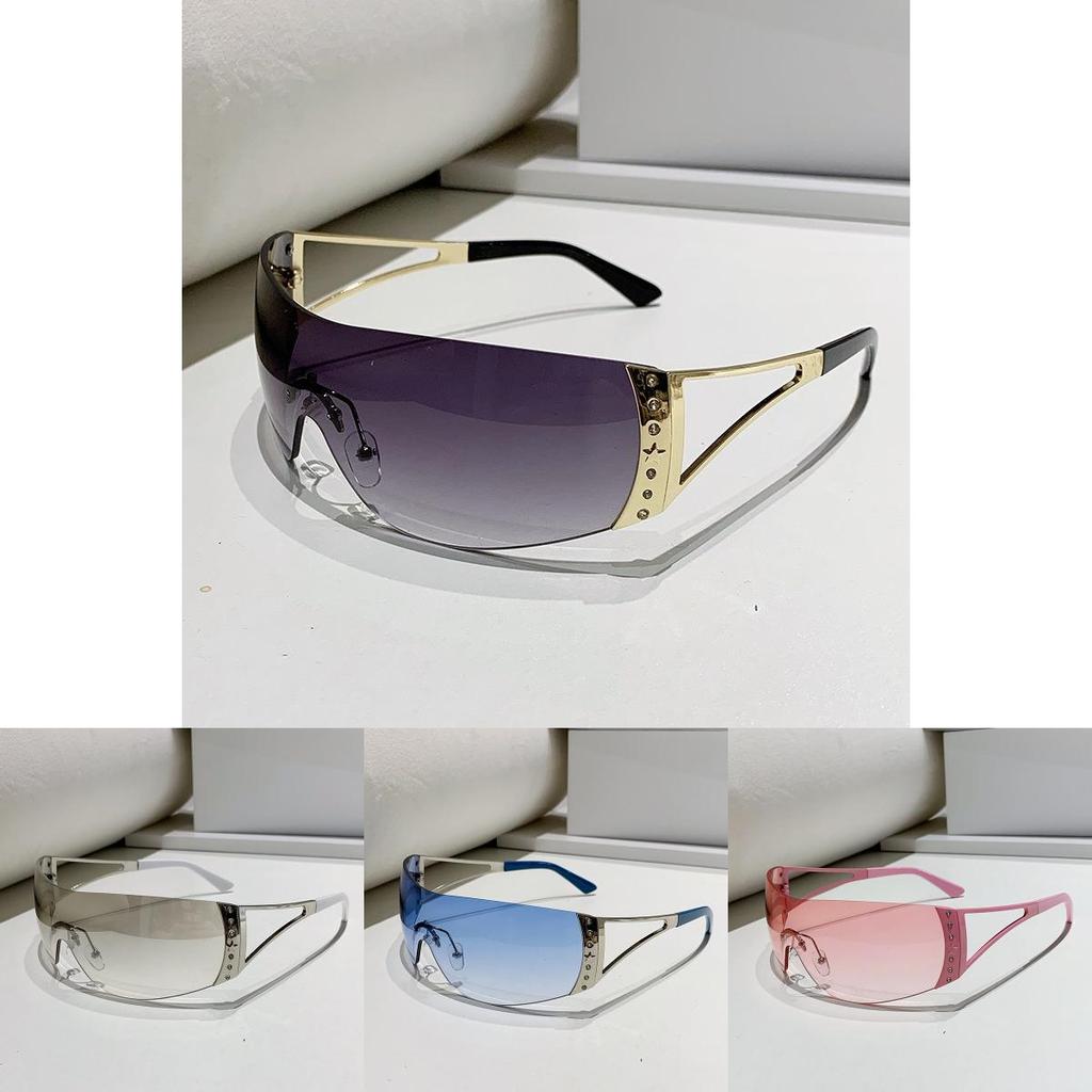 Occhiali da Sole Y2k con Montatura Ovale e Protezione UV400 per Uscite Estive