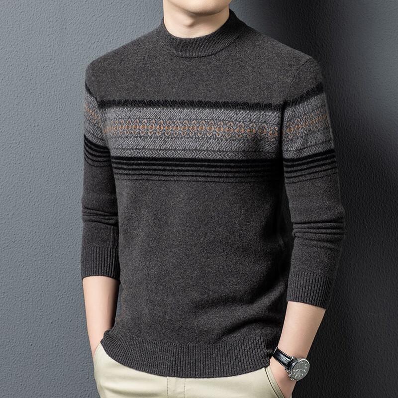 Yiliteng Men's 100% Wool Pullover Sweater