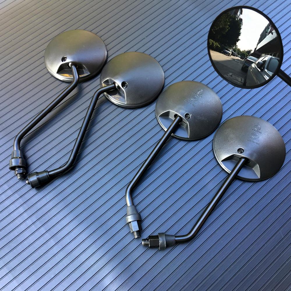 1 Pair Circle Motorcycle Mirror Rear View Mirrors For Motorcycles E-Bike Honda Scooter Kawasaki Suzuki Yamaha 10mm 8mm