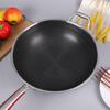 ZISIZ 304 Stainless Steel Honeycomb Non-stick Wok