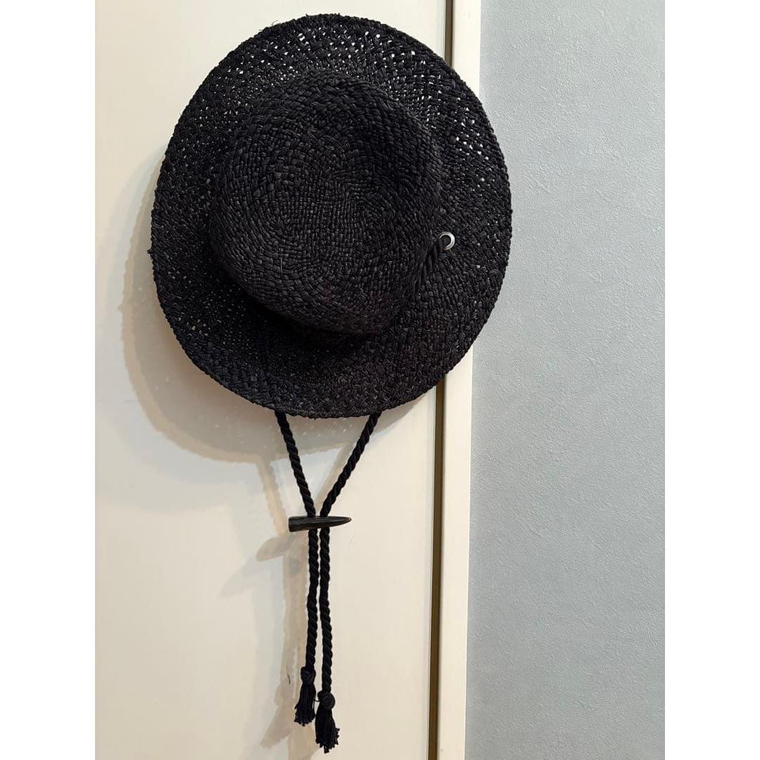 Used KIJIMATAKAYUKI straw hat with strap