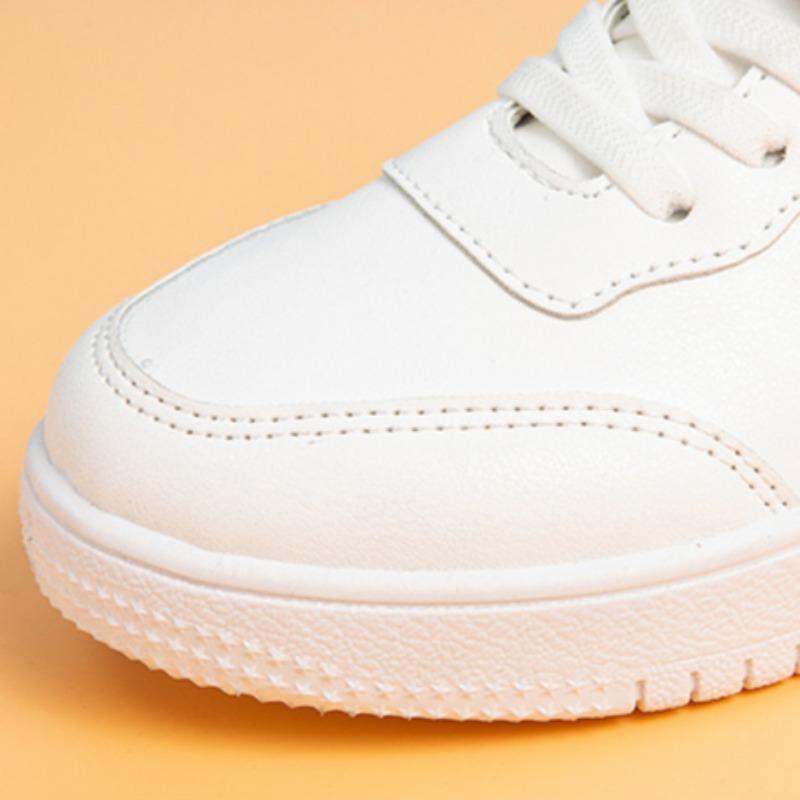 Jarní a podzimní kožené panelové boty chlapecké malé bílé boty nízké dívčí školní vystoupení korejská verze ležérní boty