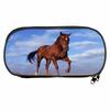 Animal Caballo, Estuche para Bolígrafos de Estudiante, Gran Capacidad para Materiales de Estudio, Estuche con Cremallera de Dibujos Animados, Regalo de Cumpleaños para Niños