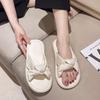 2025 New Cool Slippers Female Summer Wear Student Fairy Style Soft Leather Soft Bottom Non-slip Fashionable Versatile One-word Drag