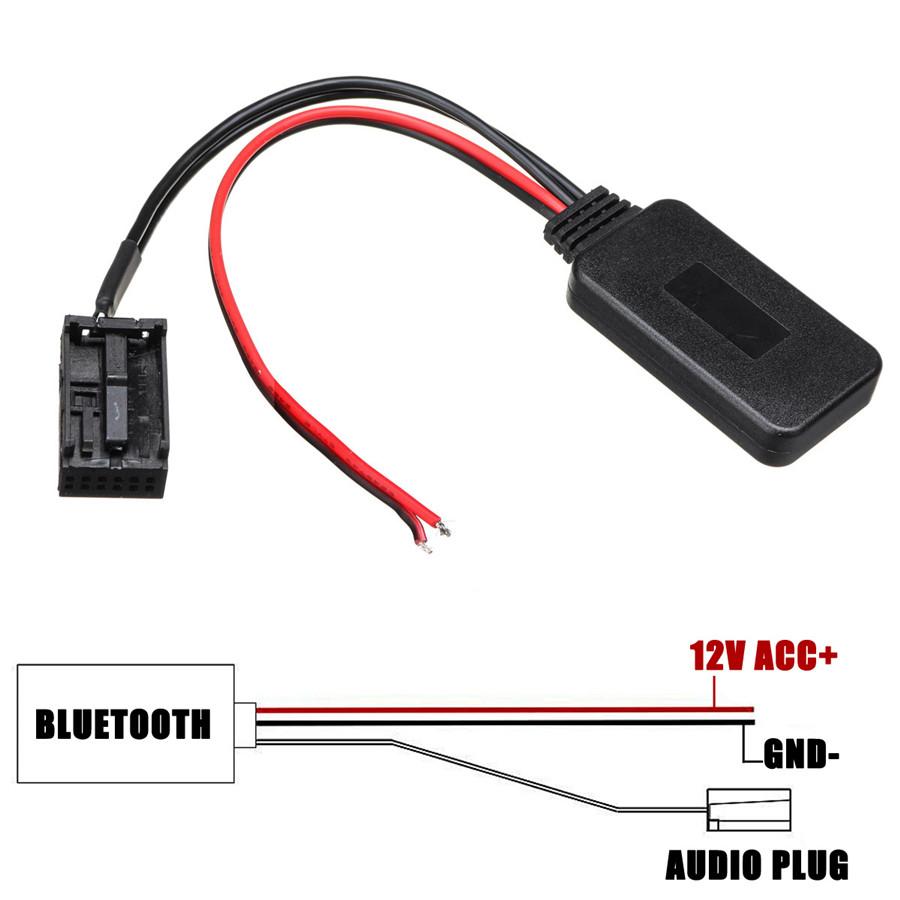 12V 12 Pin Car Bluetooth Adapter AUX Cable For Ford Focus MK2 C-MAX Mondeo MK3