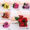 Luxuriöser künstlicher 10-köpfiger künstlicher Stiefmütterchen-Seidenblumenstrauß für Heim- und Hochzeitsdekoration